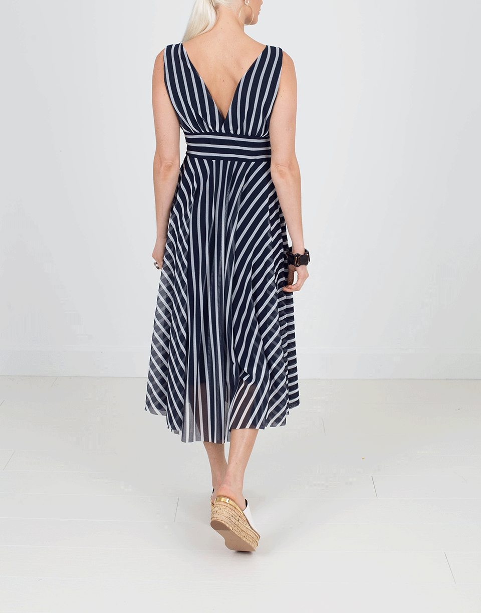 FUZZI-Striped Midi Dress-