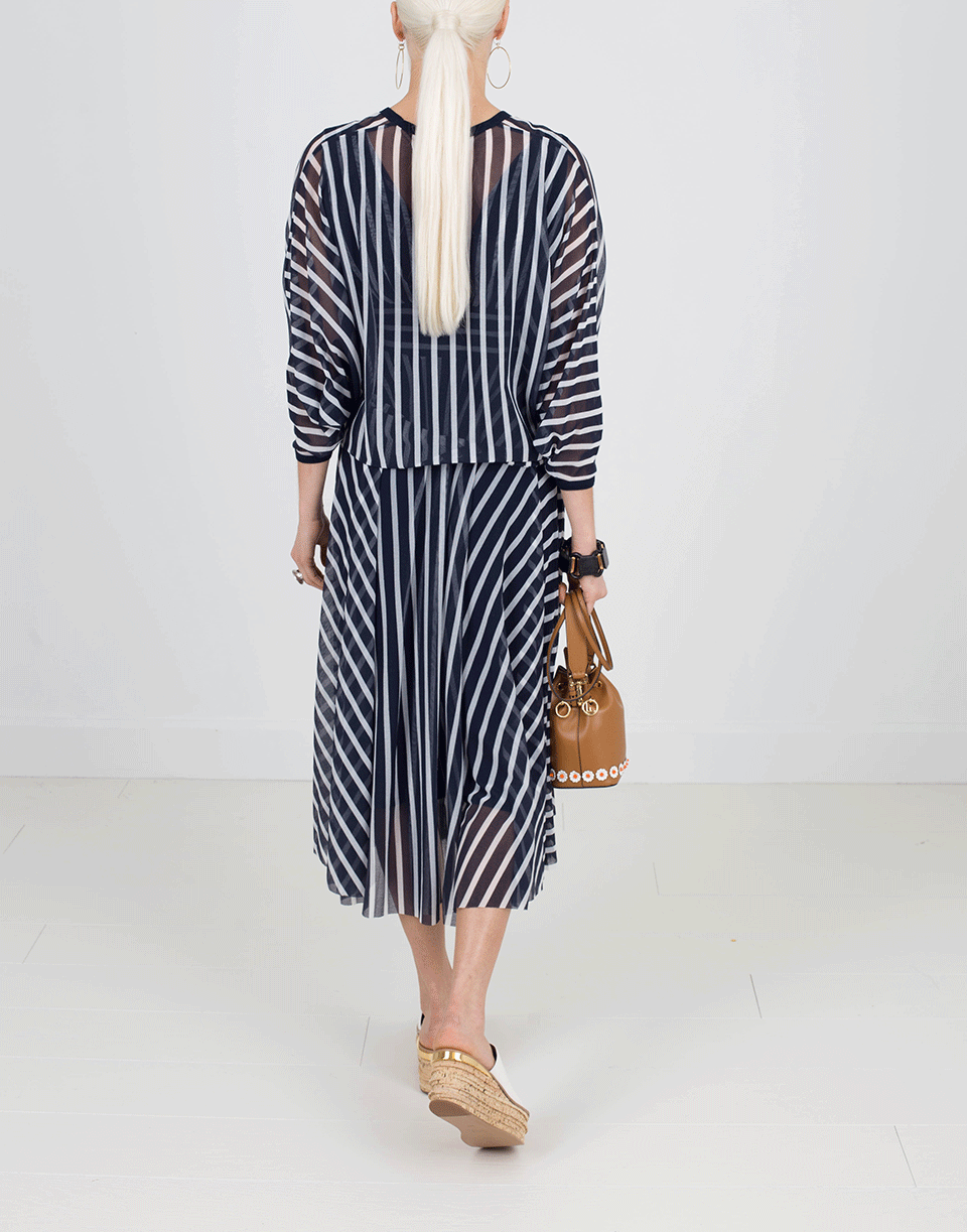 FUZZI-Striped Midi Dress-
