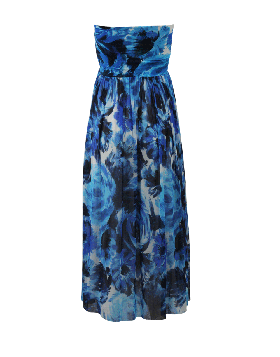 FUZZI-Strapless Maxi Skirt Dress-