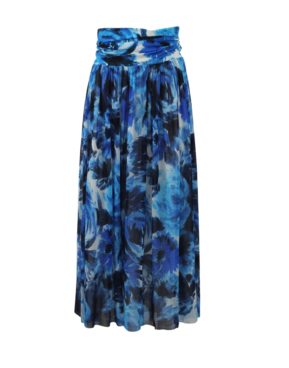 FUZZI-Strapless Maxi Skirt Dress-