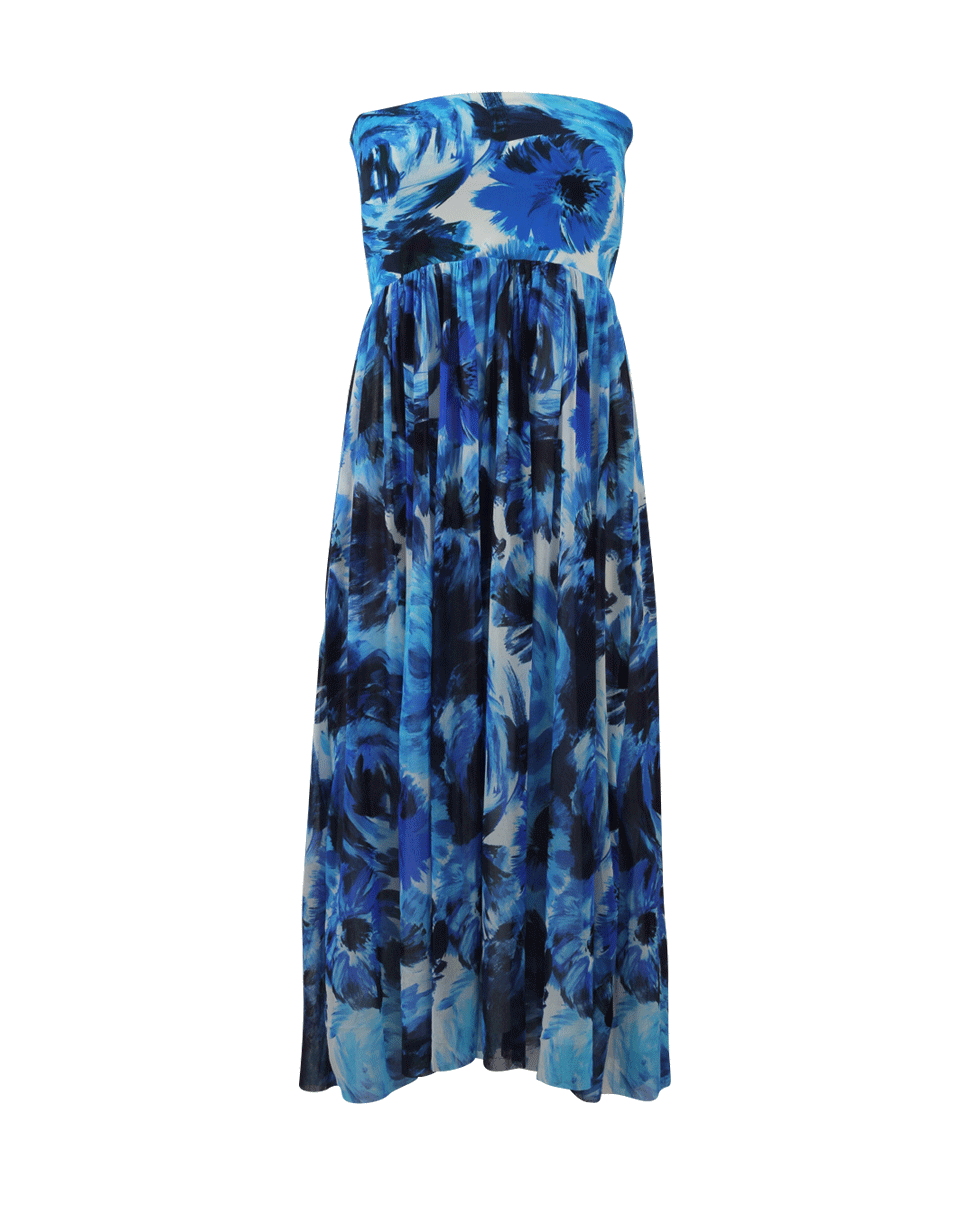 FUZZI-Strapless Maxi Skirt Dress-