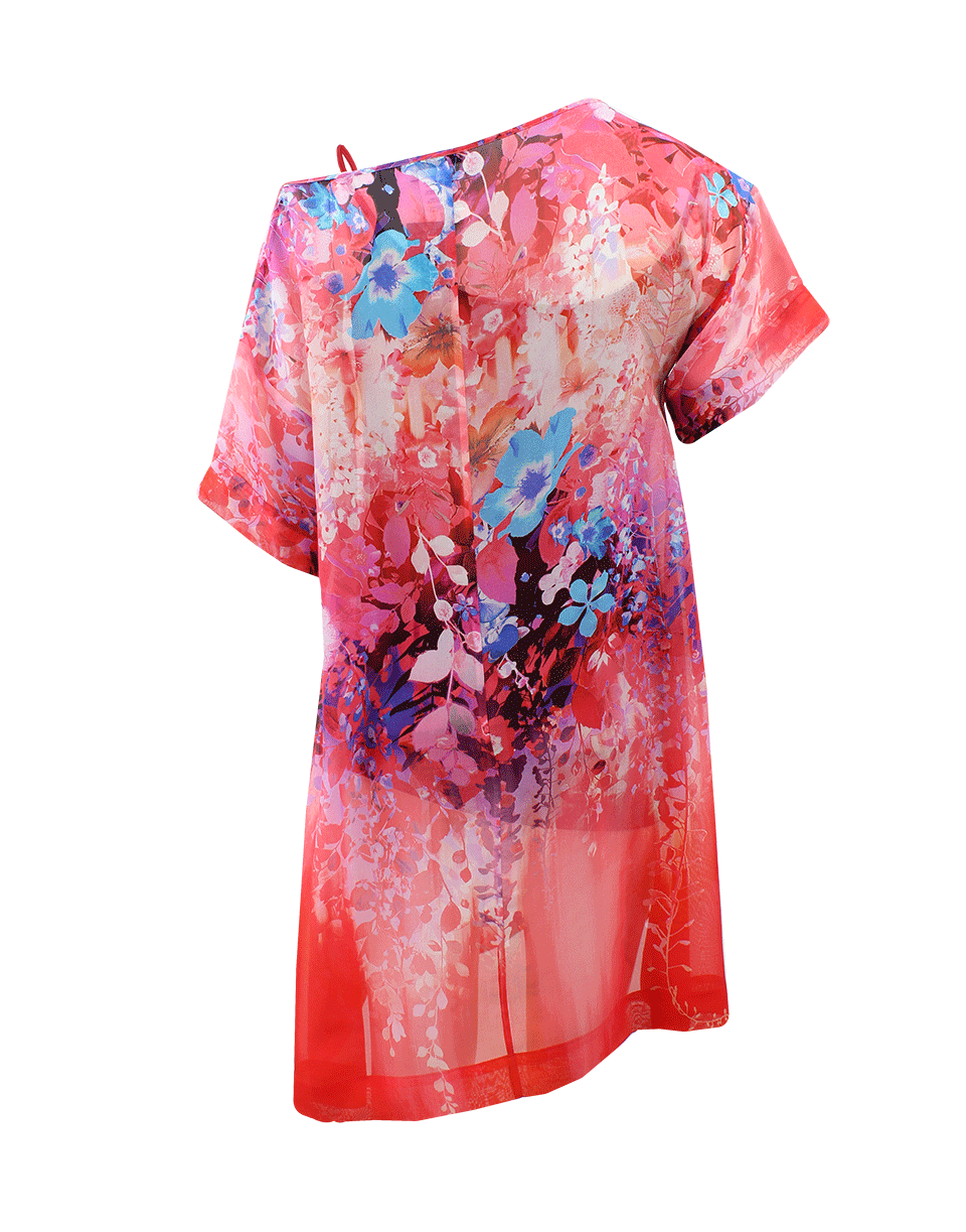 FUZZI-Wide Neck Floral Print Dress-