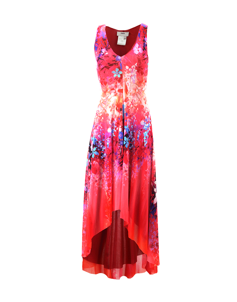 FUZZI-V-Neck Floral Maxi Dress-