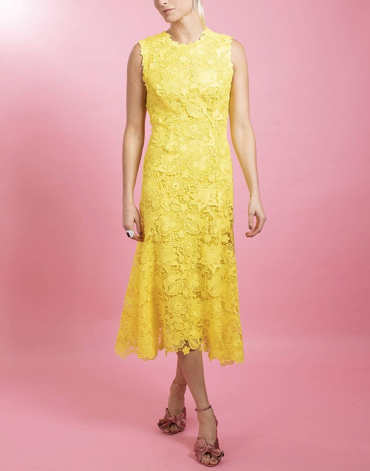 FUZZI-Long Sleeve Long Dress-