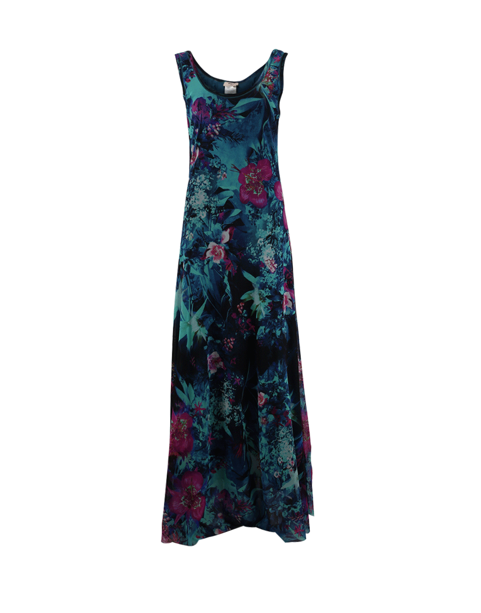 FUZZI-Long Tank Dress-TURCHESE