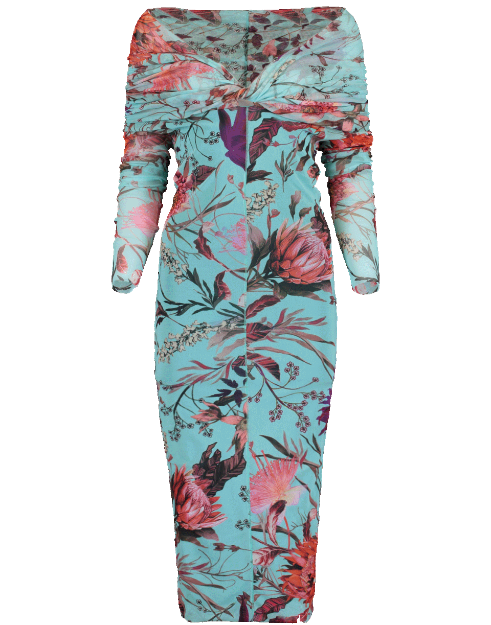 FUZZI-Off Shoulder Floral Dress-