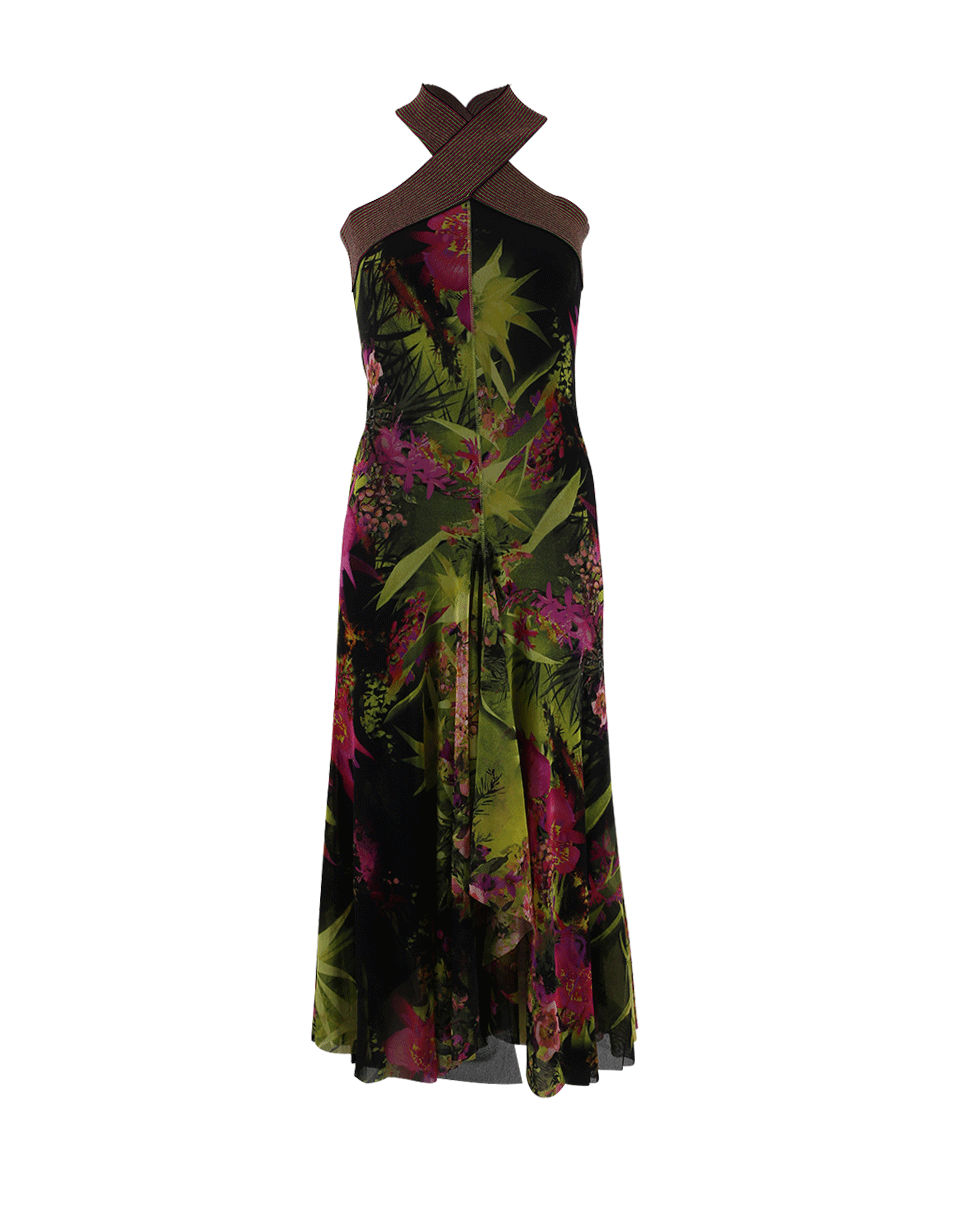 FUZZI-Floral Halter Dress-