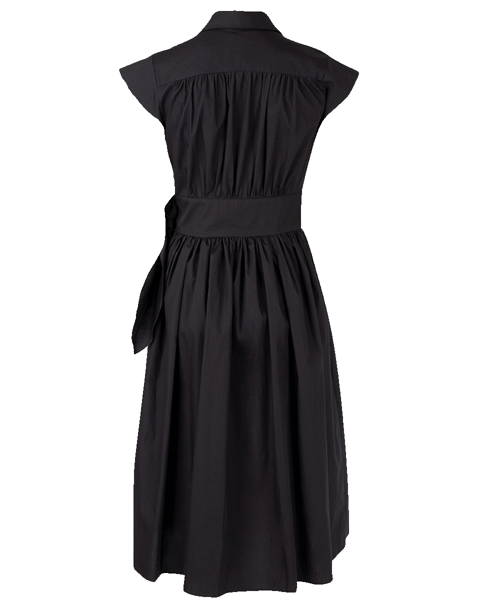 FUZZI-Button Down Cotton Tie Dress-