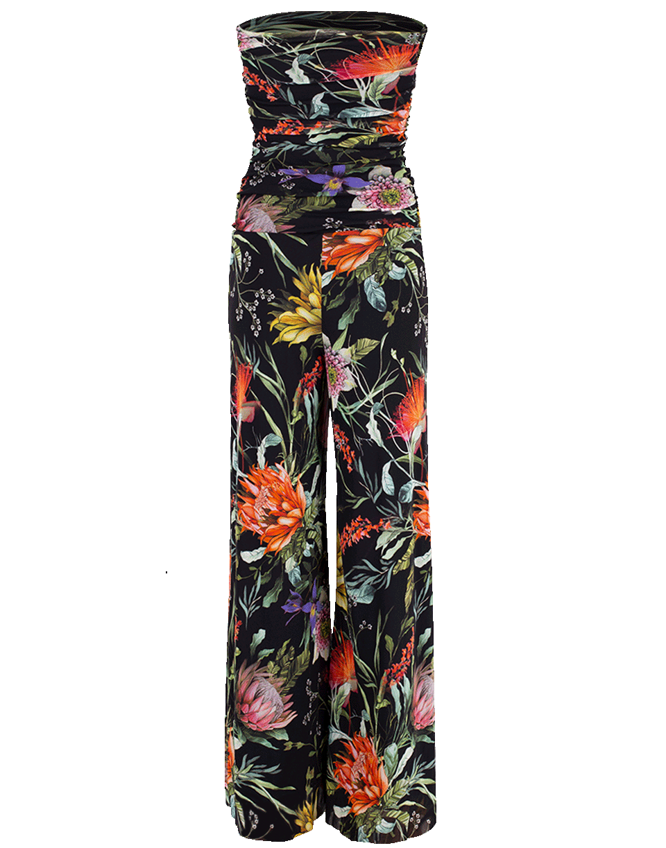 FUZZI-Tube Top Floral Jumpsuit-
