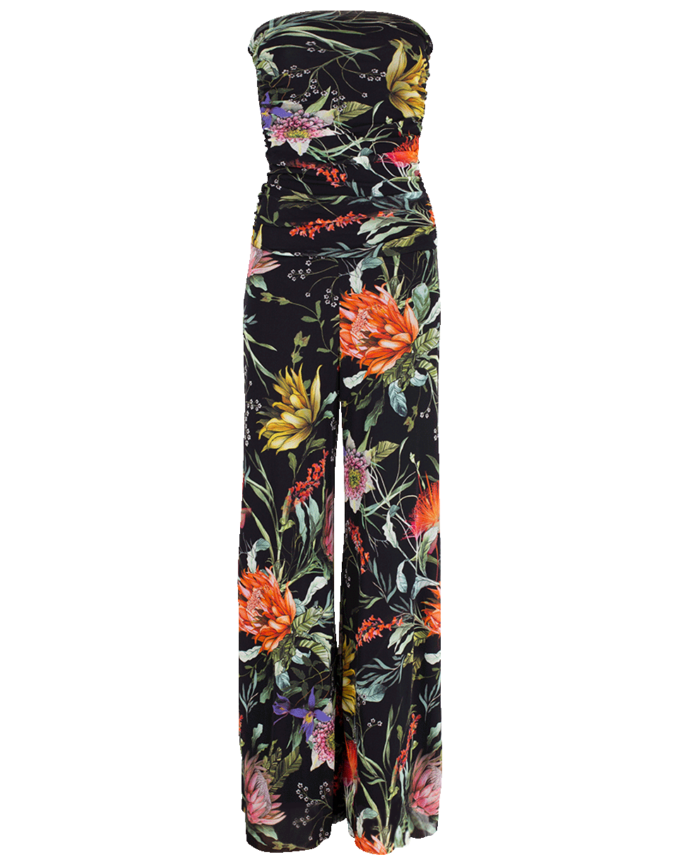 FUZZI-Tube Top Floral Jumpsuit-