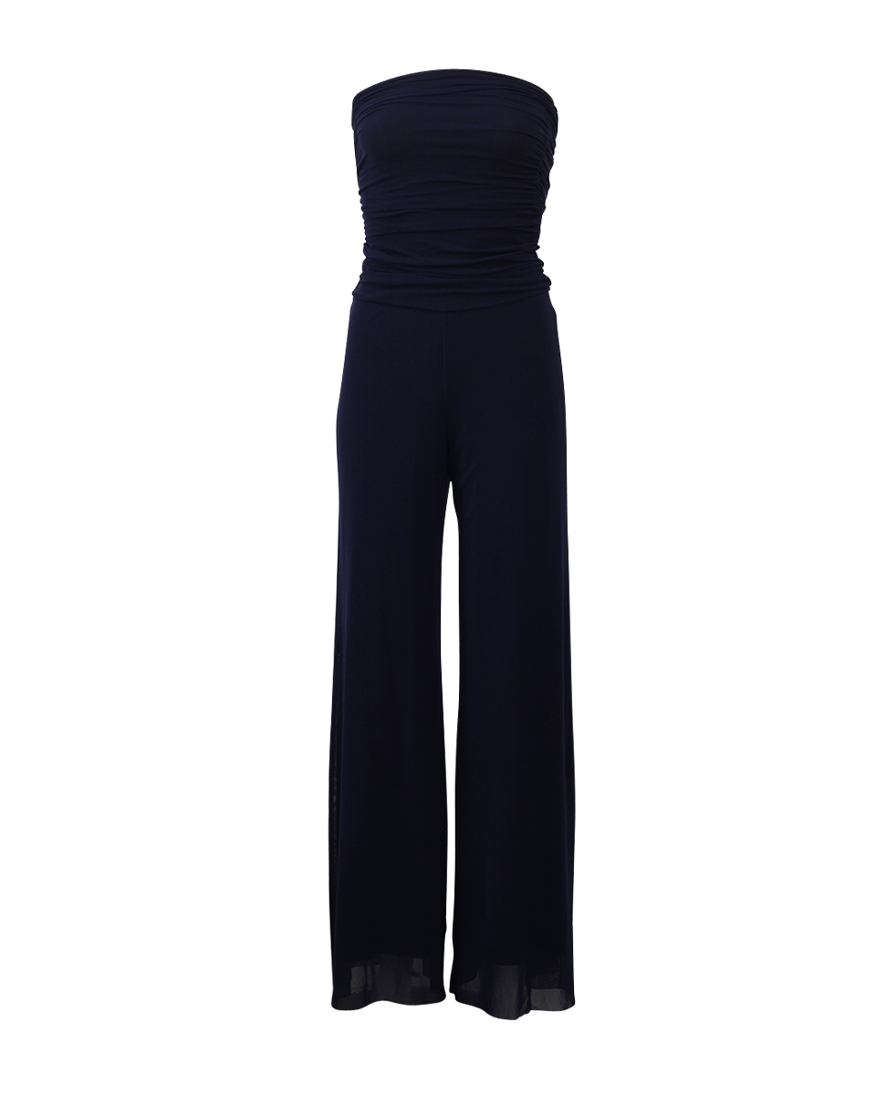 FUZZI-Strapless Ruch Jumpsuit-