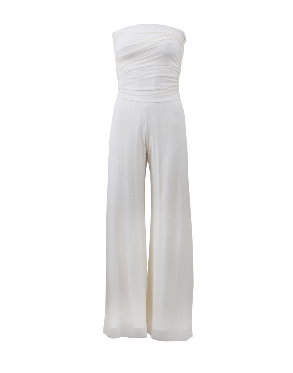 FUZZI-Strapless Ruch Jumpsuit-