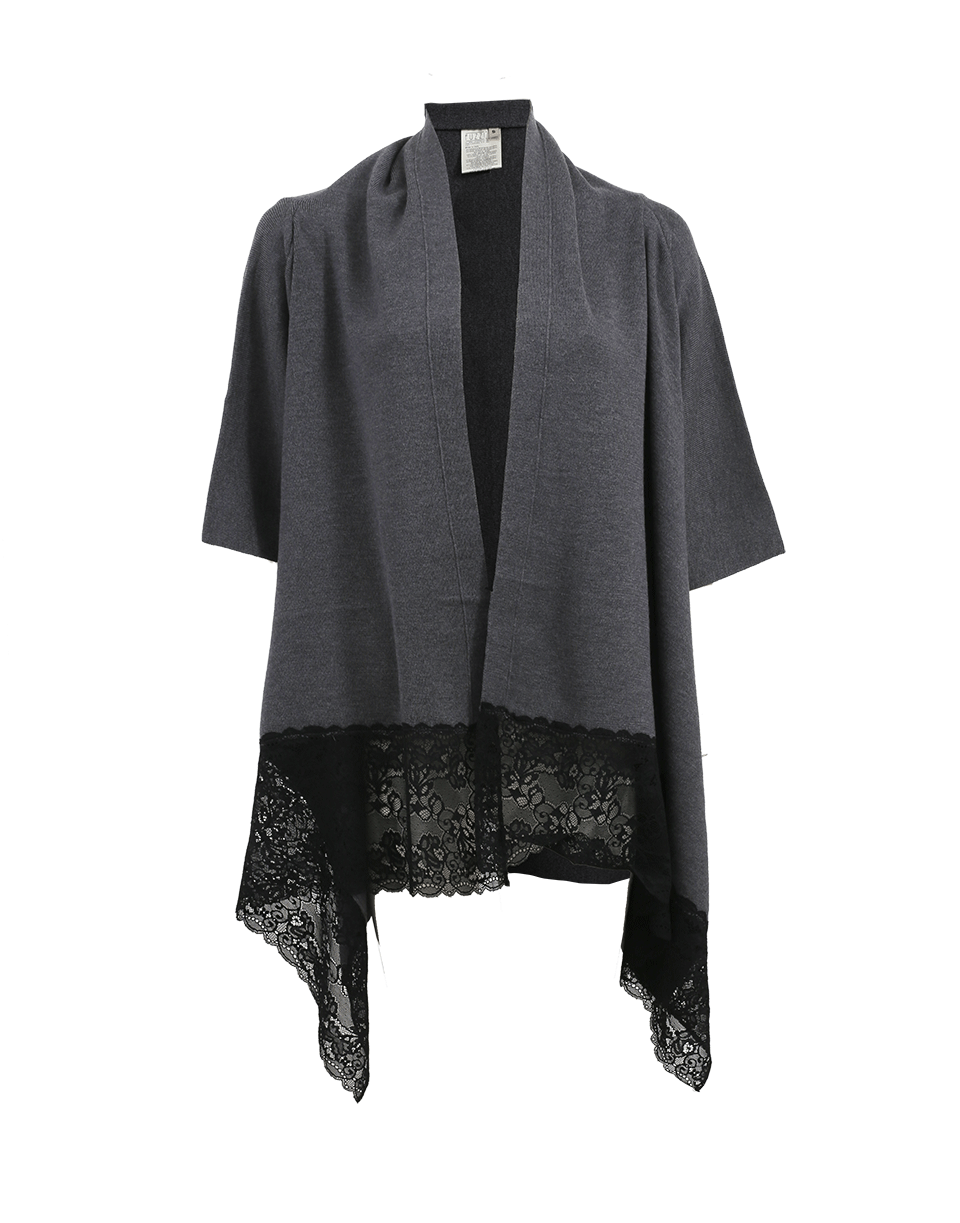 FUZZI-Wool And Lace Poncho-