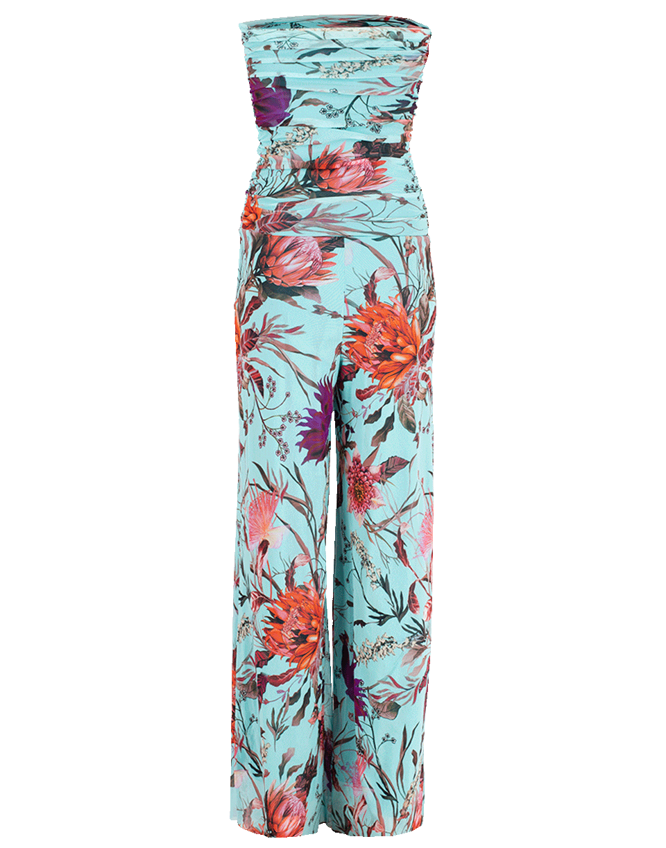 FUZZI-Tube Top Floral Jumpsuit-