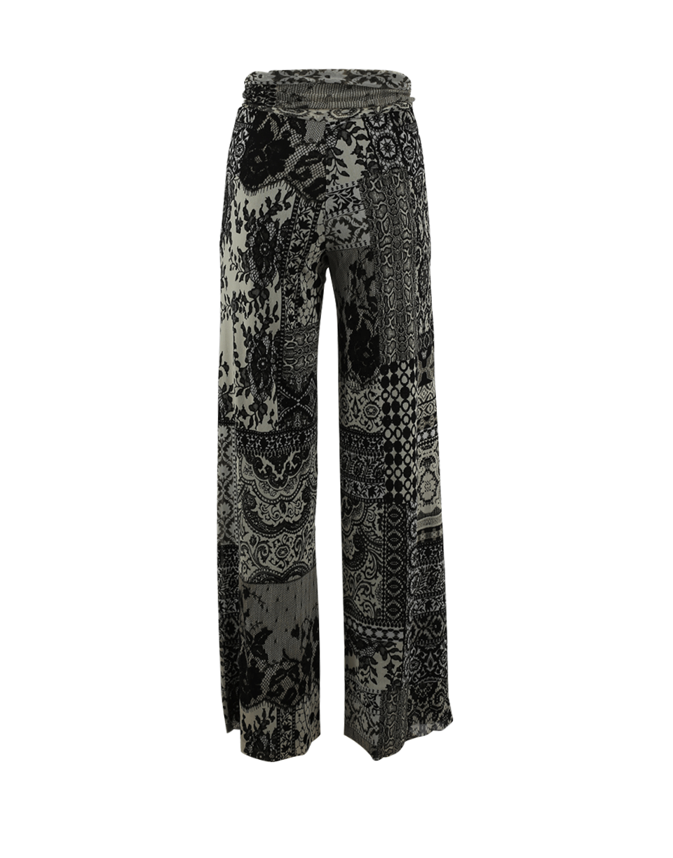 FUZZI-Mosaic Wide Leg Pant-