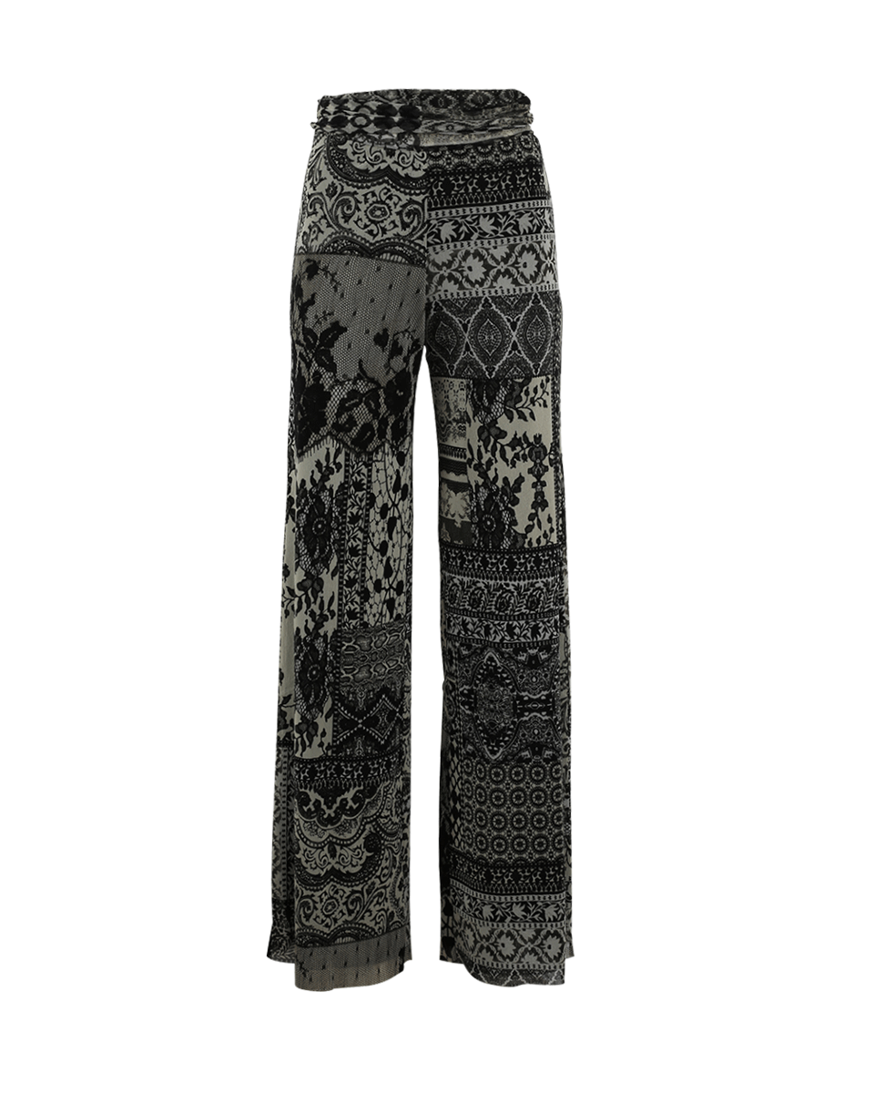 FUZZI-Mosaic Wide Leg Pant-