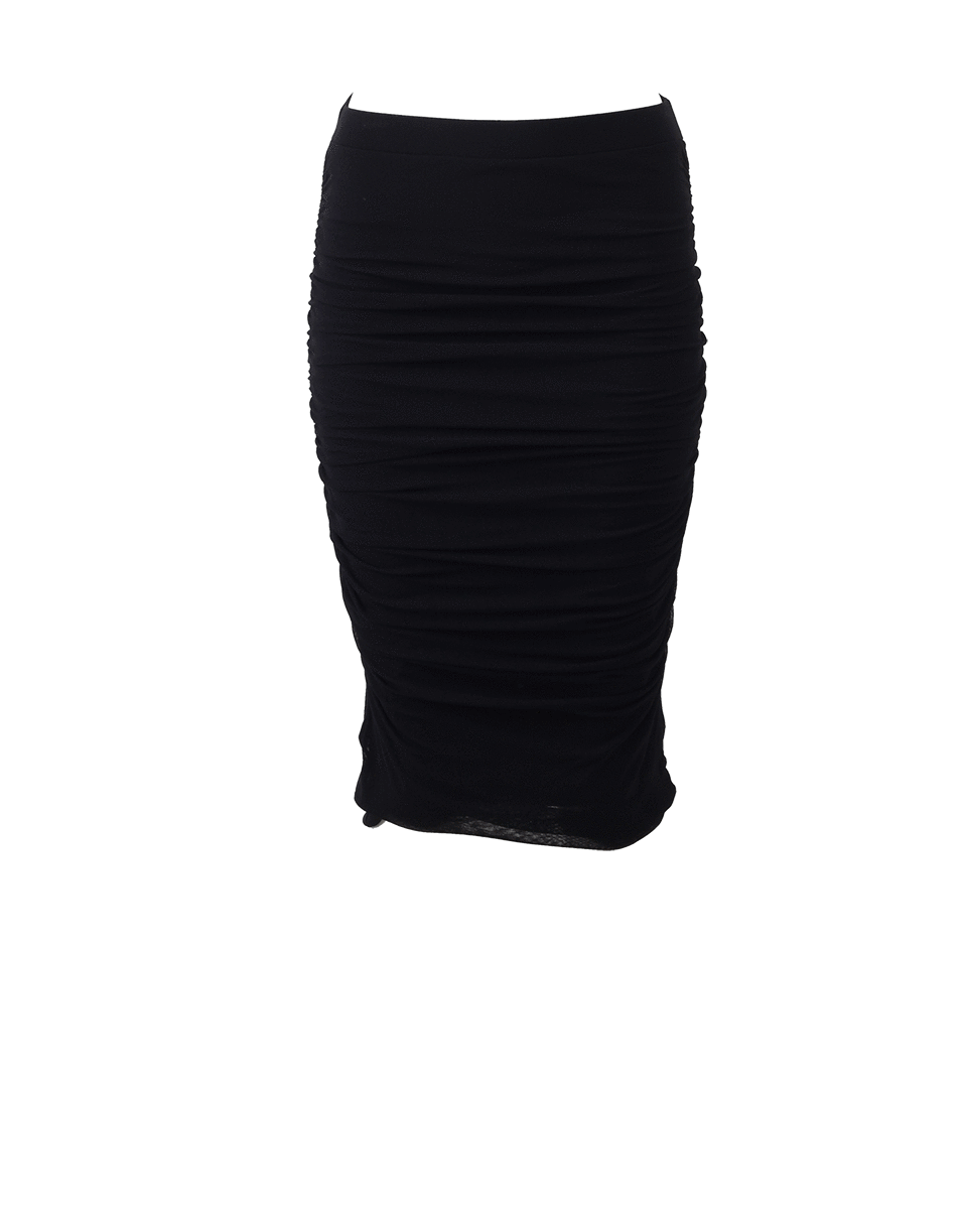 FUZZI-Fitted Tulle Pencil Skirt-