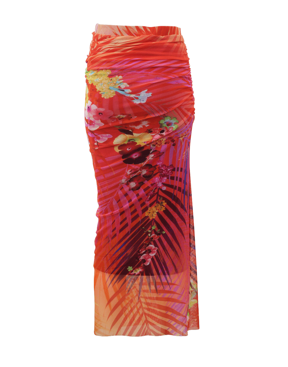 FUZZI-Printed Ruch Maxi Skirt-