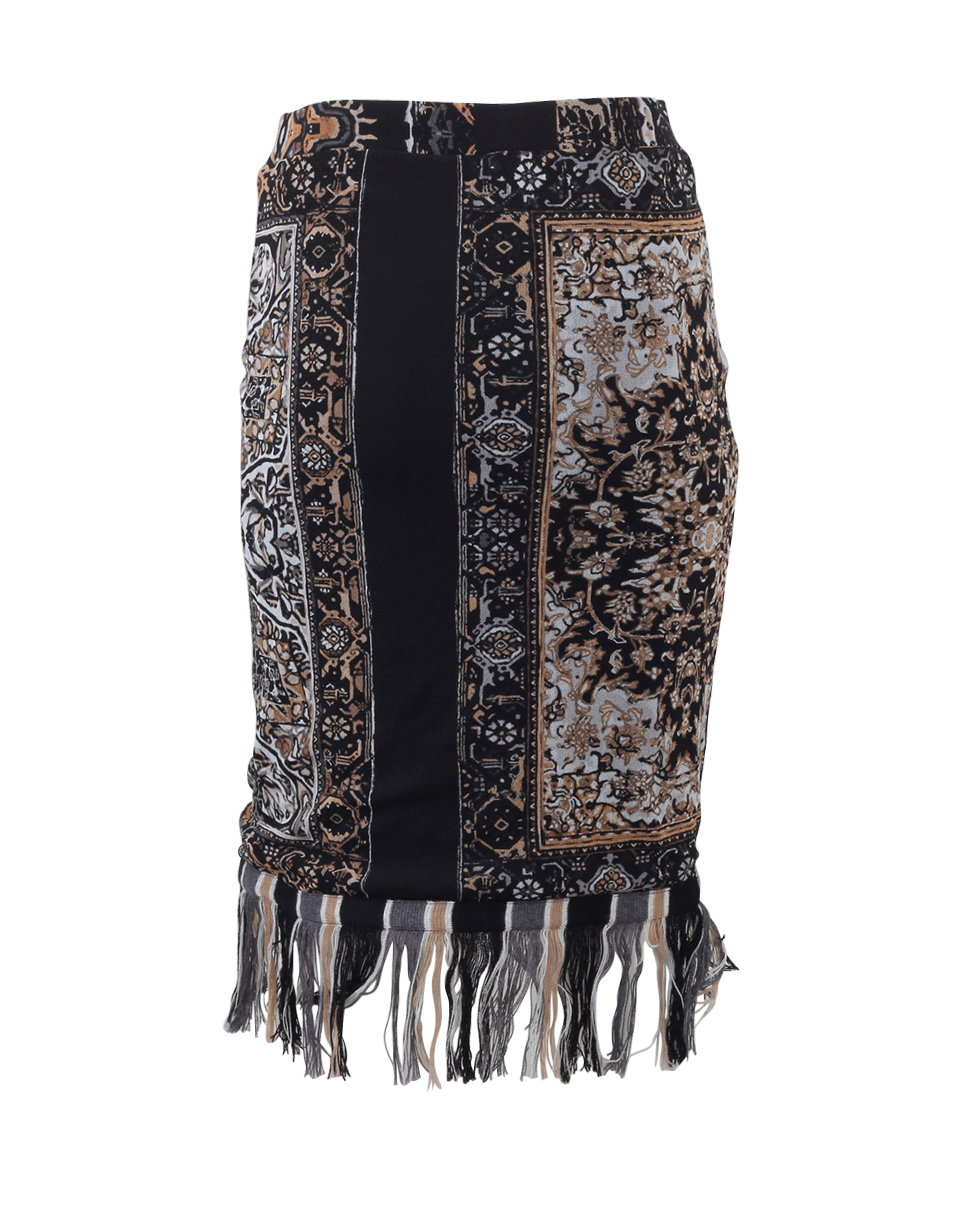 FUZZI-Fringed Wrap Skirt-