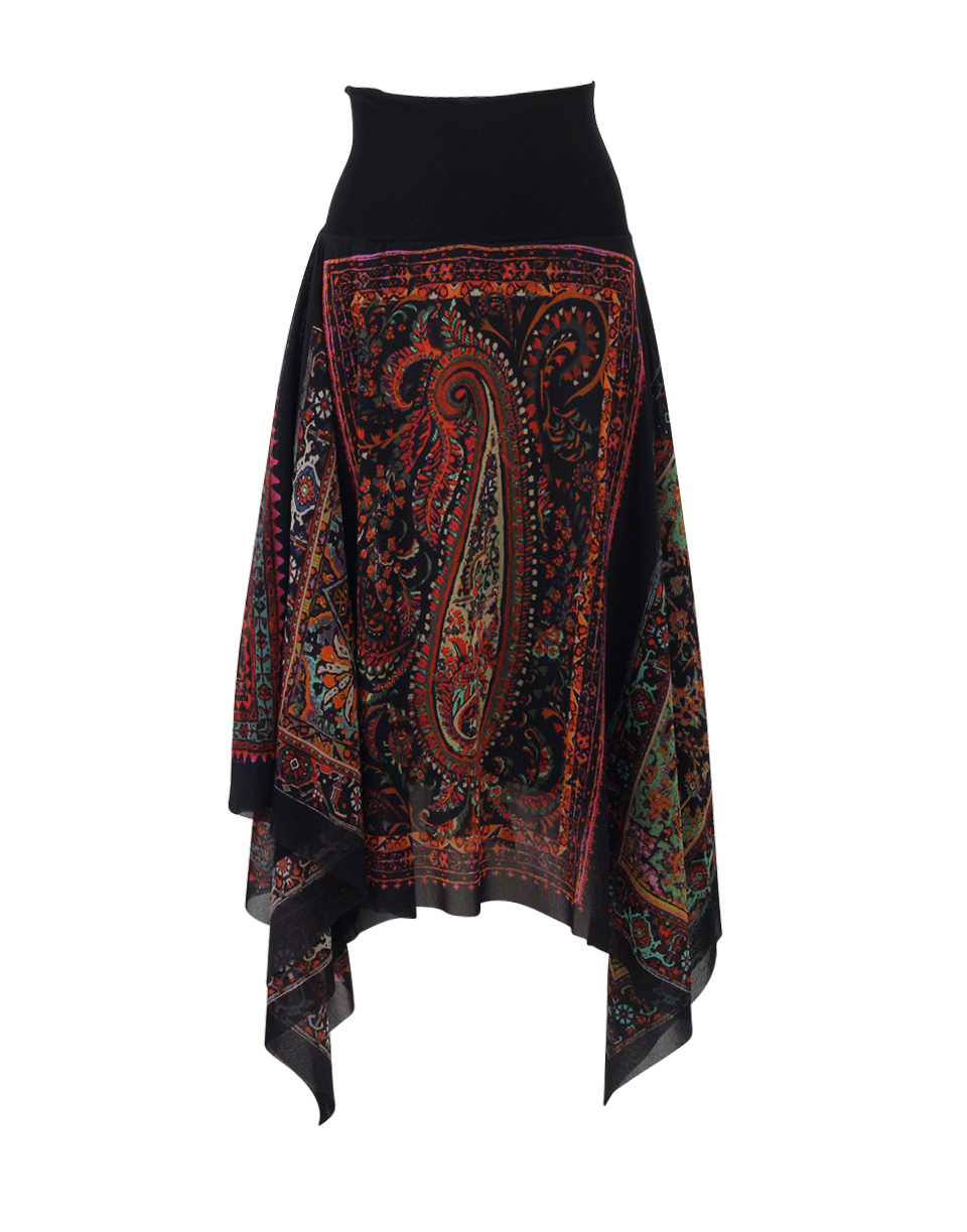 FUZZI-Handkerchief Print Skirt-