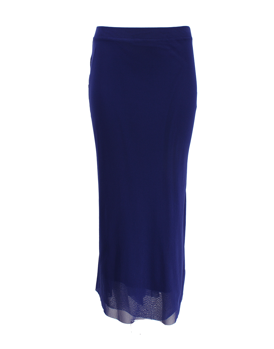 FUZZI-Calf Length Drape Skirt-