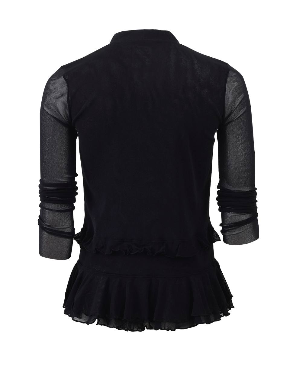 FUZZI-Ruffle Bottom Cardigan-