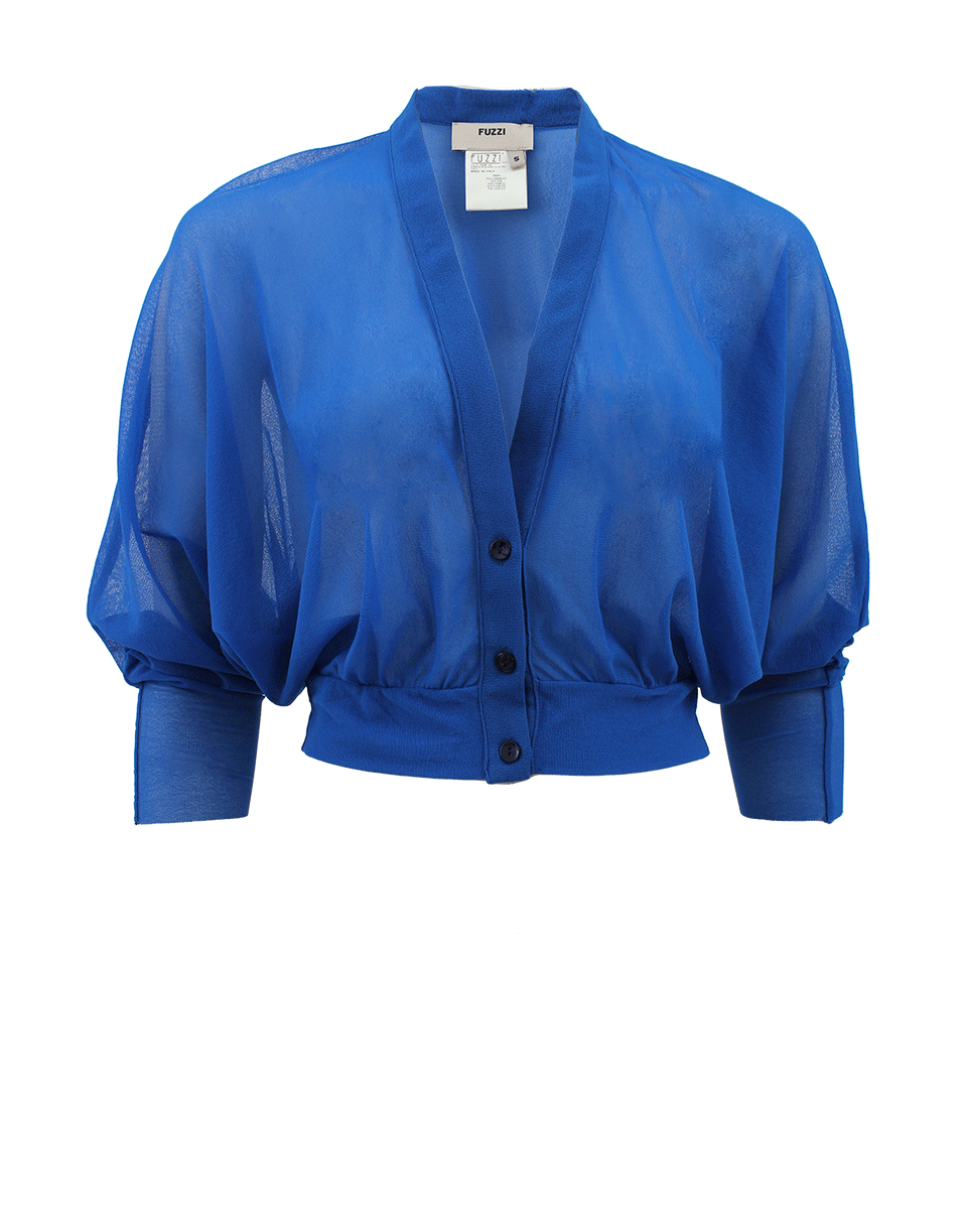FUZZI-Long Sleeve Crop Cardigan-