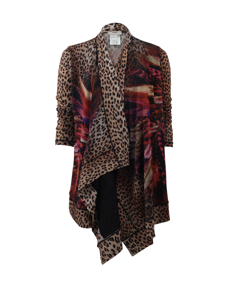 FUZZI-Drape Front Cardigan-