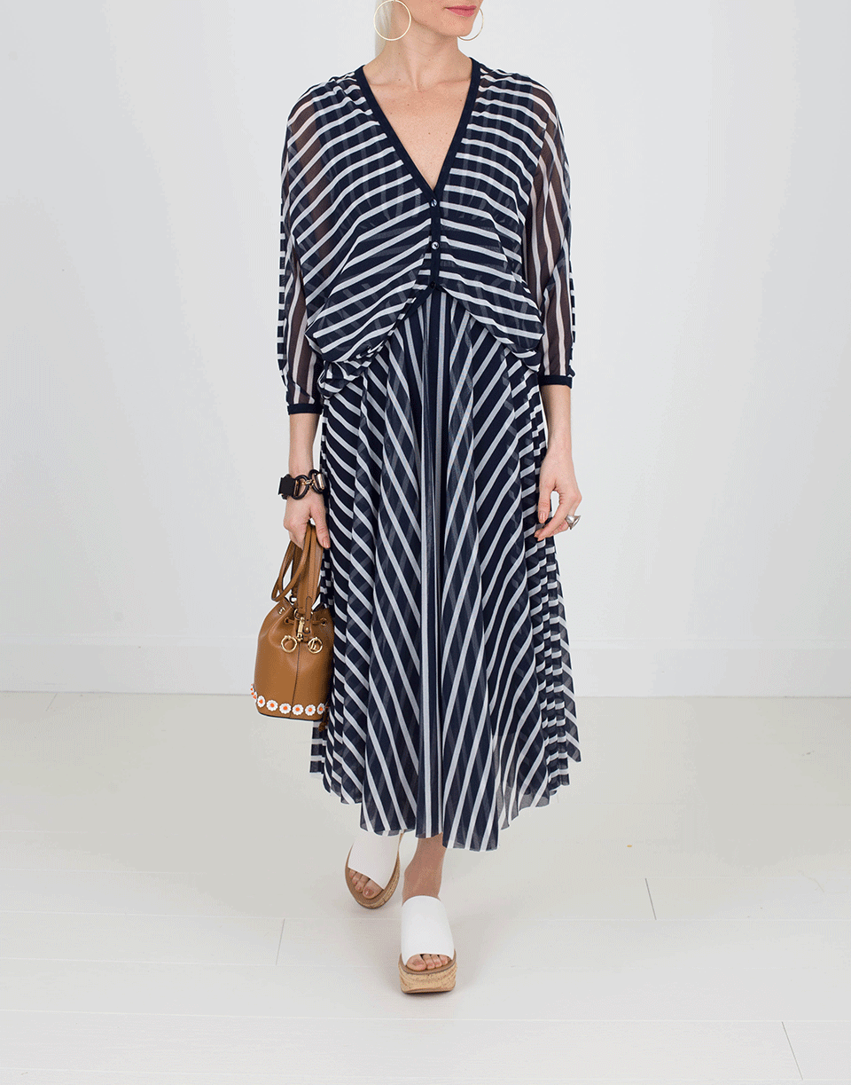 FUZZI-Striped Cardigan-