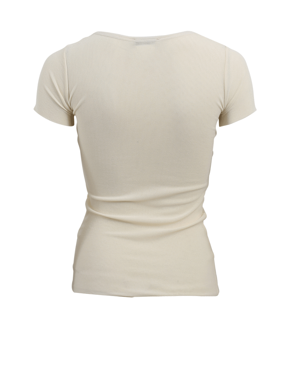 FUZZI-Sheer Neck Top-