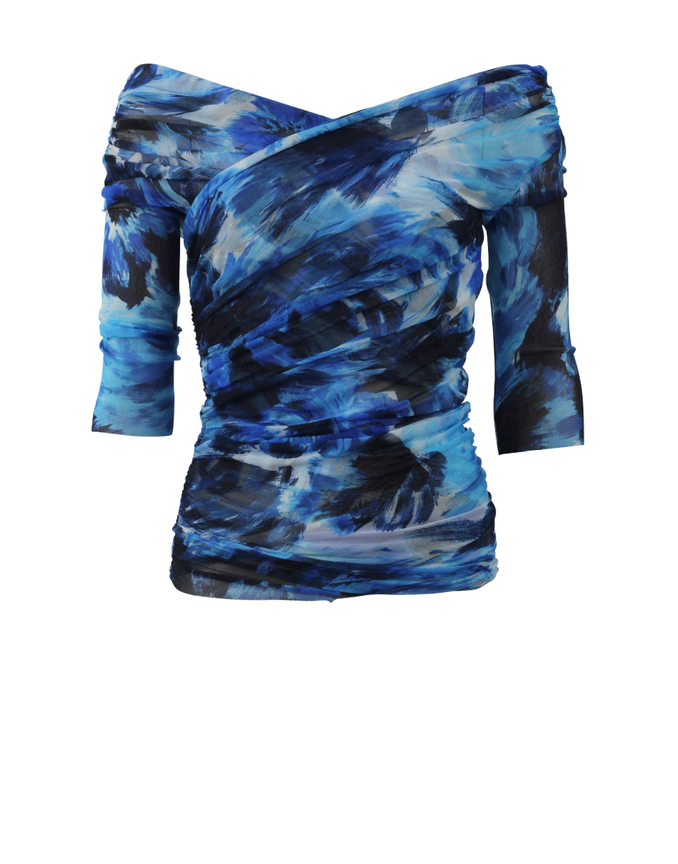 FUZZI-Wide V Floral Top-