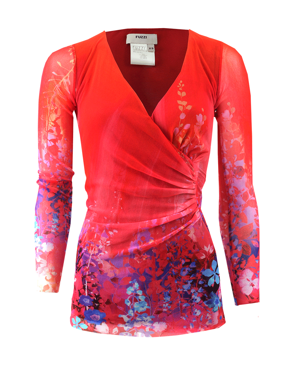 FUZZI-Floral Print Top-
