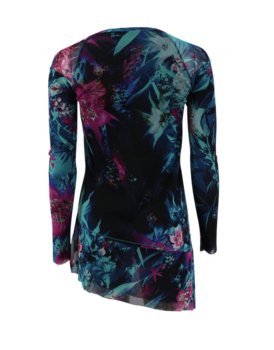 FUZZI-Floral Asymmetrical Top-