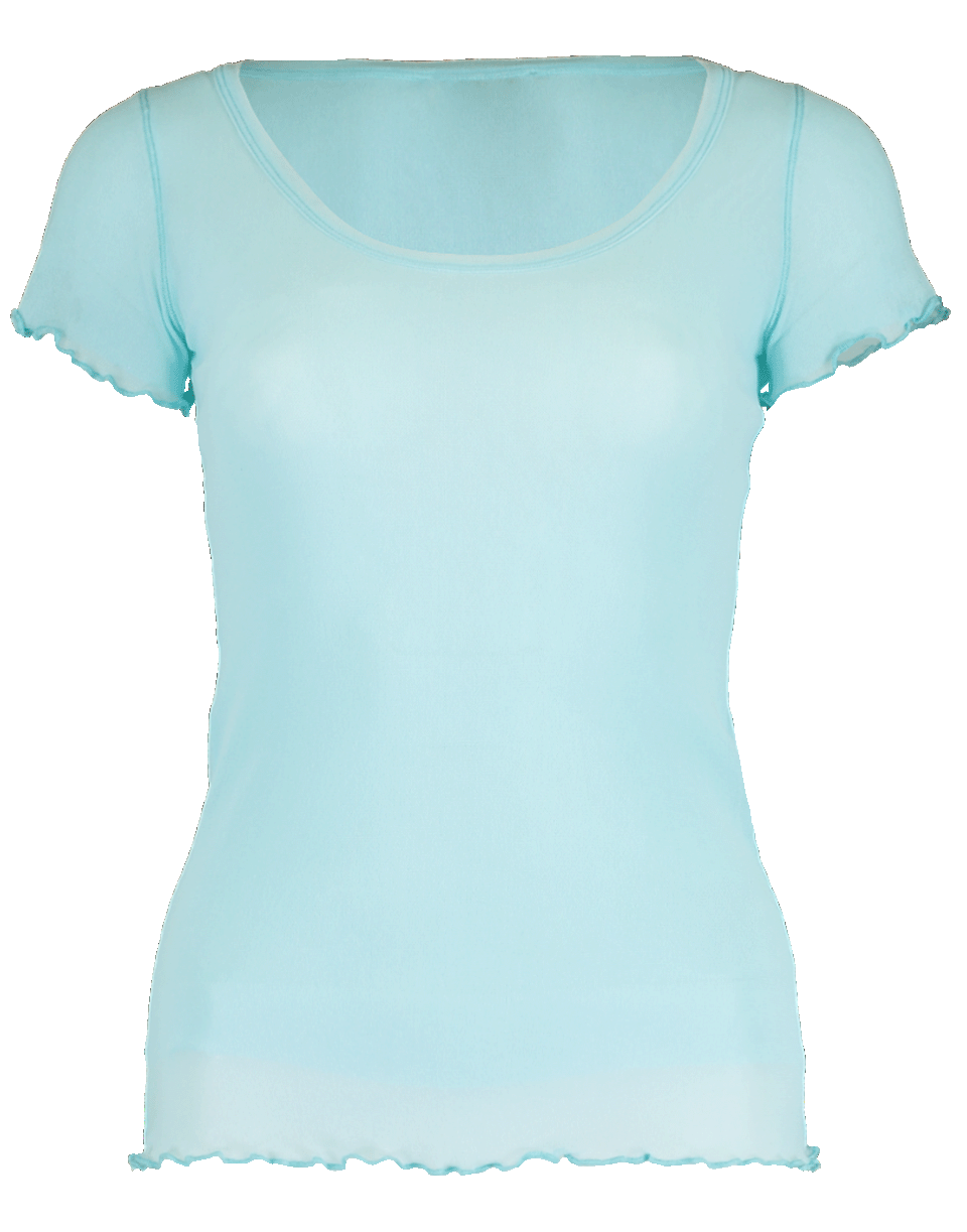 FUZZI-Ruffle Detail Tee-