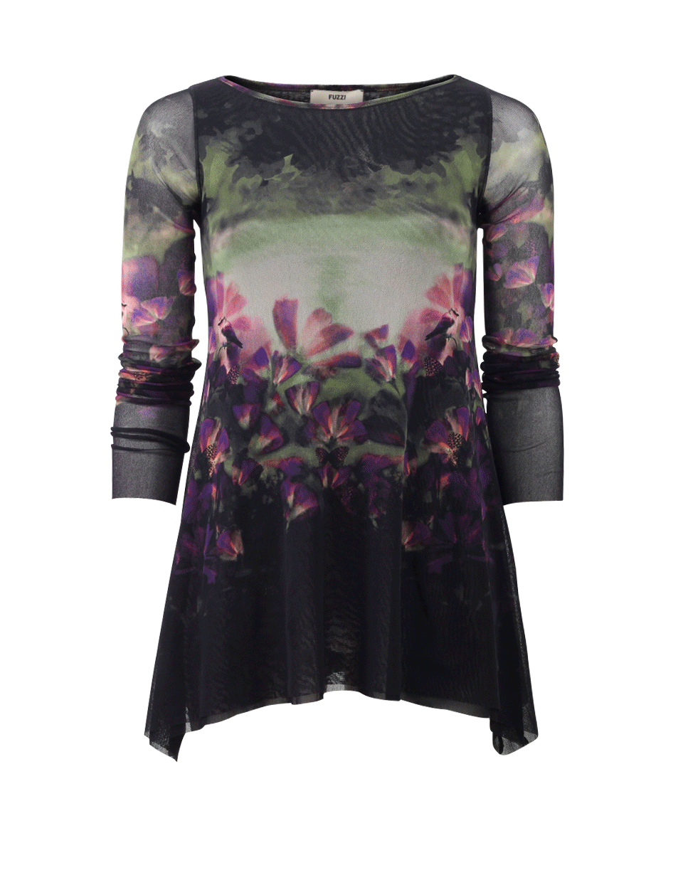 FUZZI-Floral Print Top-