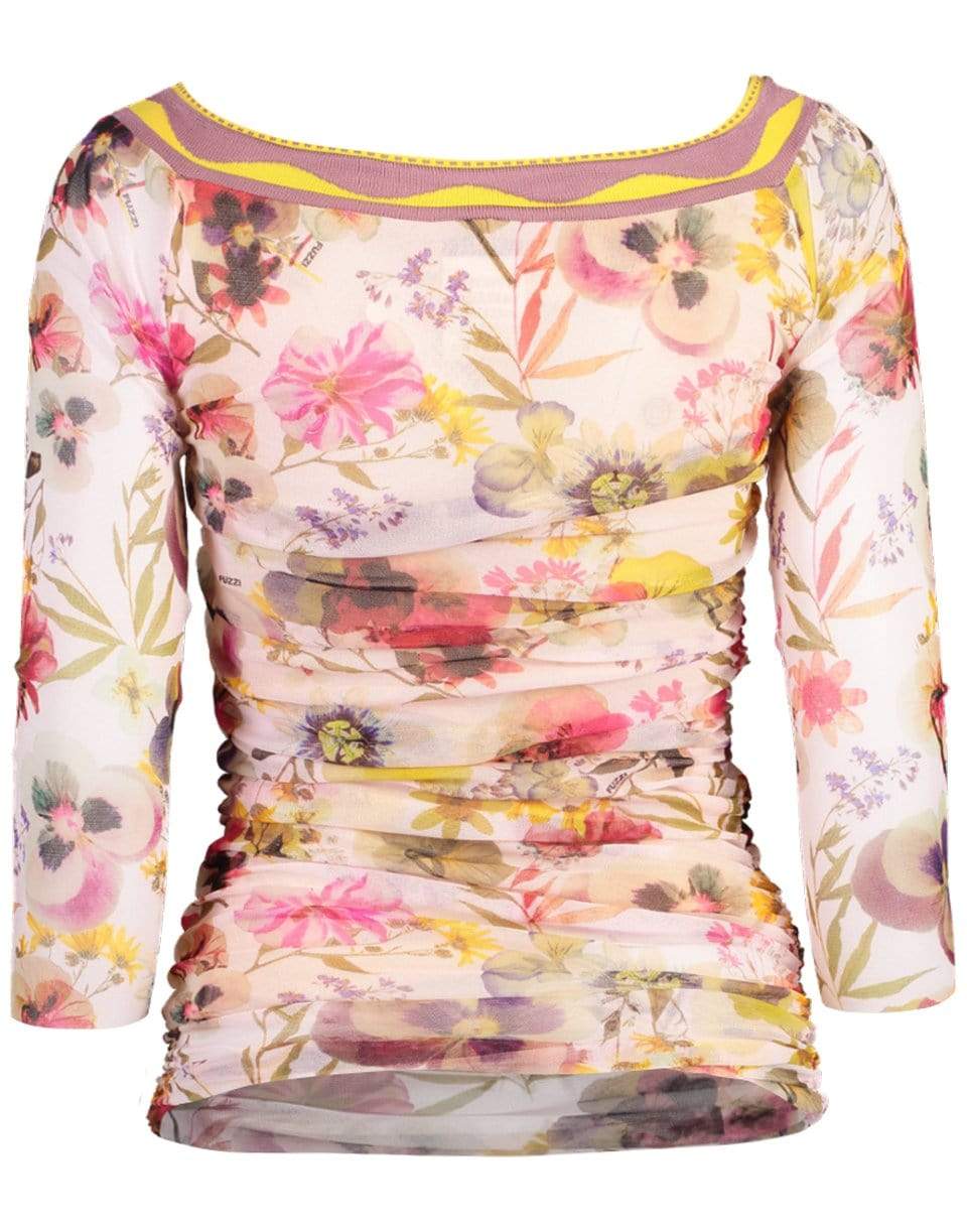 FUZZI-Maglia Three-Quarter Sleeve Sweater-
