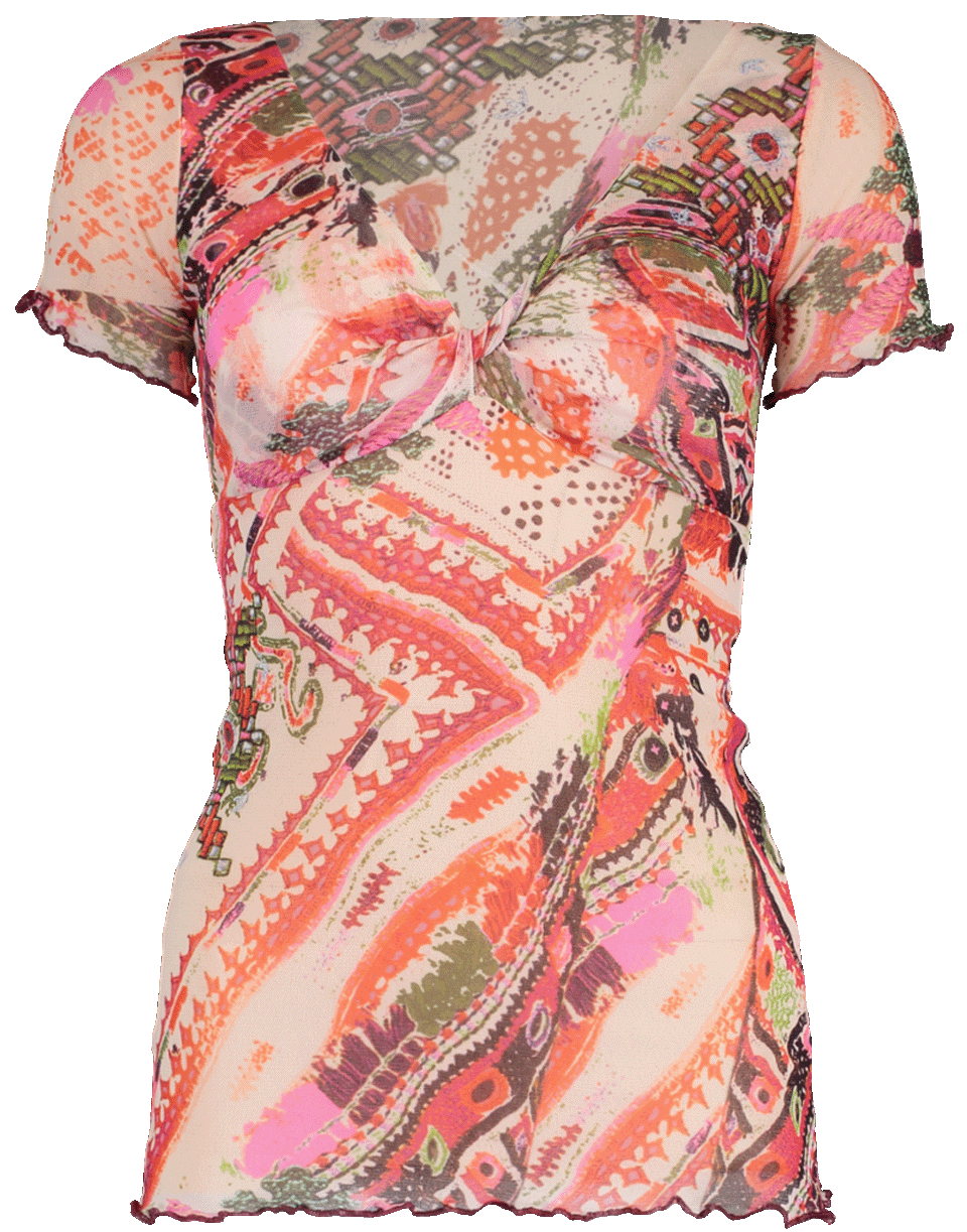 FUZZI-Ruffle Sleeve Tee-