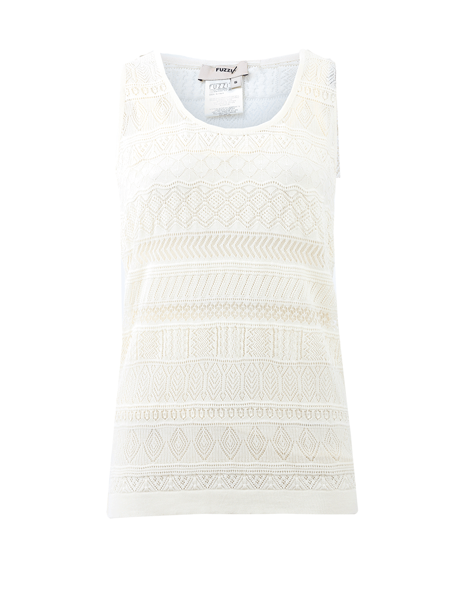 FUZZI-Scoopneck Crochet Tank-