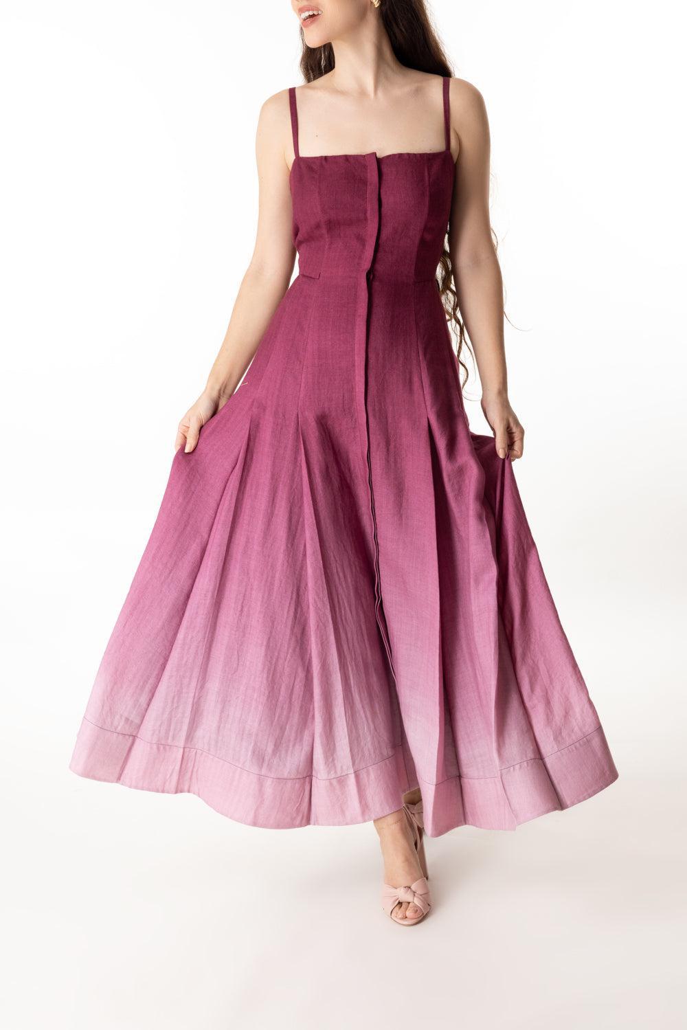 Magritte Dress-BORDEAUX-38-CLOTHINGDRESSCASUAL-GABRIELA HEARST