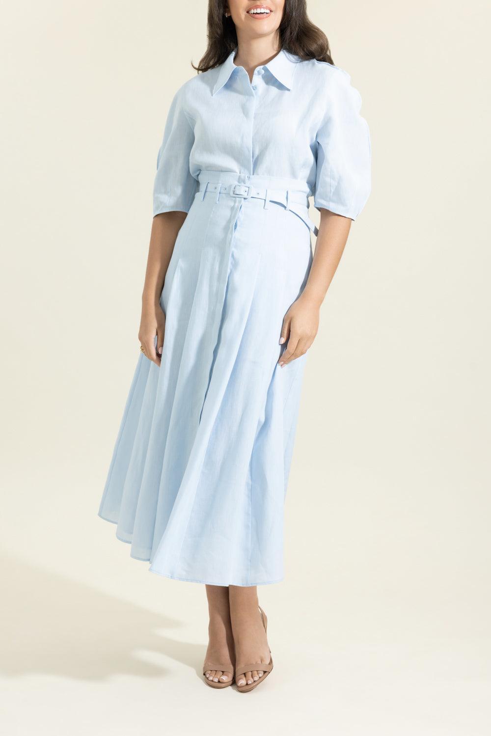 Sansi Top - Light Blue-BLUE-40-CLOTHINGTOPBLOUSE-GABRIELA HEARST