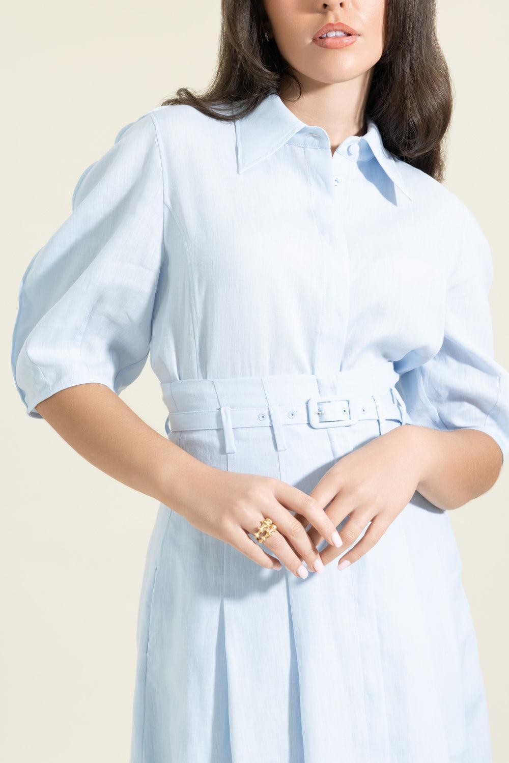 Sansi Top - Light Blue-BLUE-40-CLOTHINGTOPBLOUSE-GABRIELA HEARST