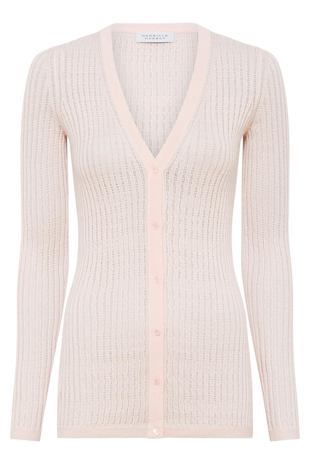 EMMA CARDIGAN-PLEBLUSH-XS-CLOTHINGTOPCARDIGAN-GABRIELA HEARST