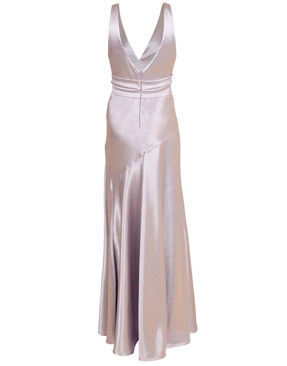 GALVAN LONDON-Metallic Bella V-Neck Gown-