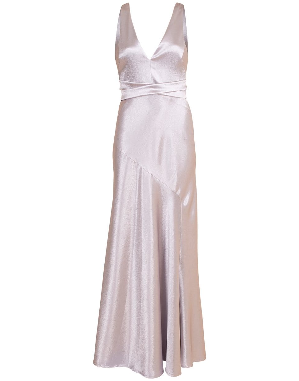 GALVAN LONDON-Metallic Bella V-Neck Gown-