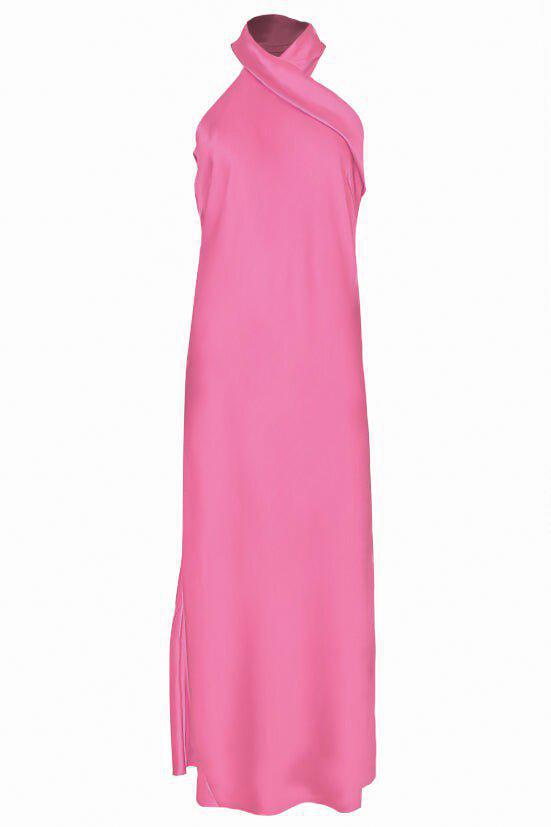 GALVAN LONDON-Cropped Pandora Dress - Magenta-