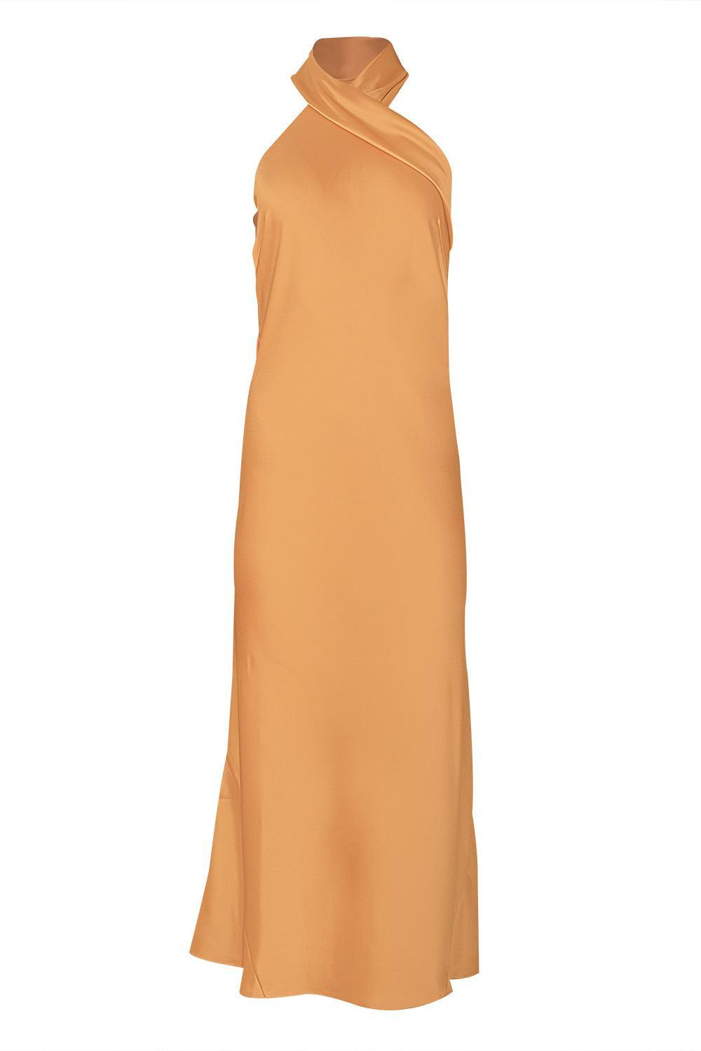 Cropped Pandora Dress - Ochre-OCHRE-34-CLOTHINGDRESSCOCKTAIL-GALVAN LONDON