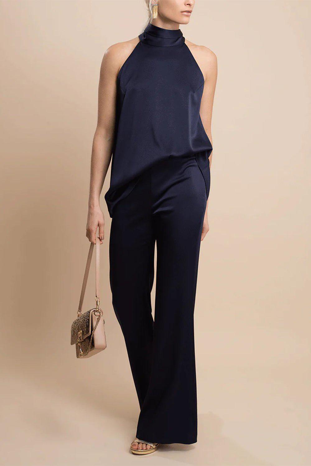 GALVAN LONDON-Satin High Waist Trouser-