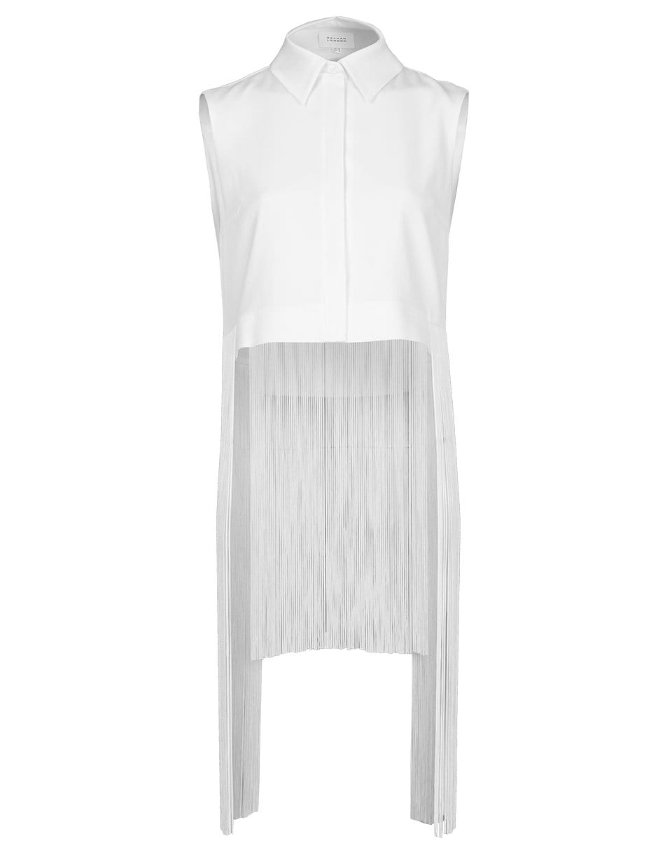 GALVAN LONDON-Sleeveless Elio Fringe Top-