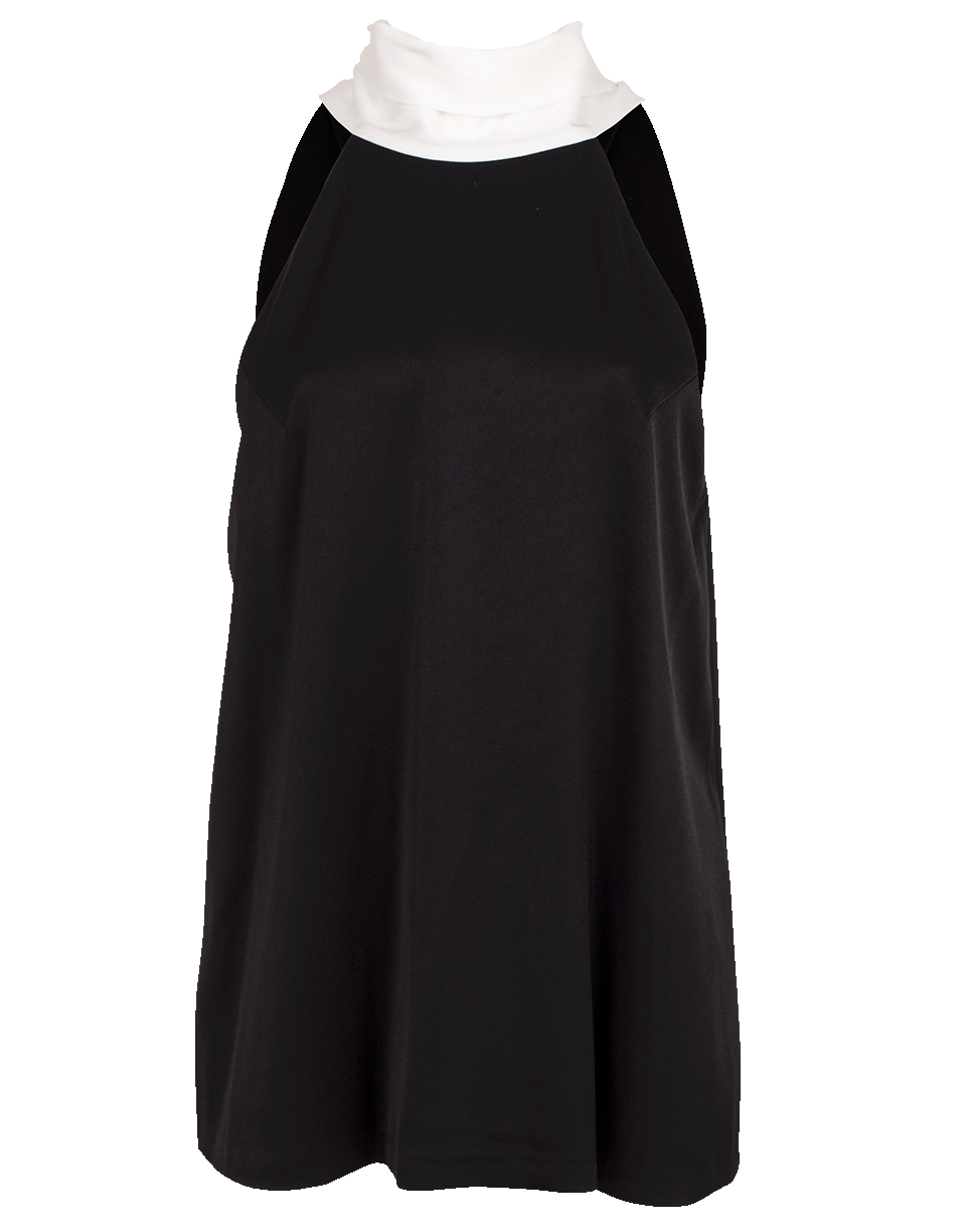 GALVAN LONDON-Sash Neck Tunic-BLK/WHT