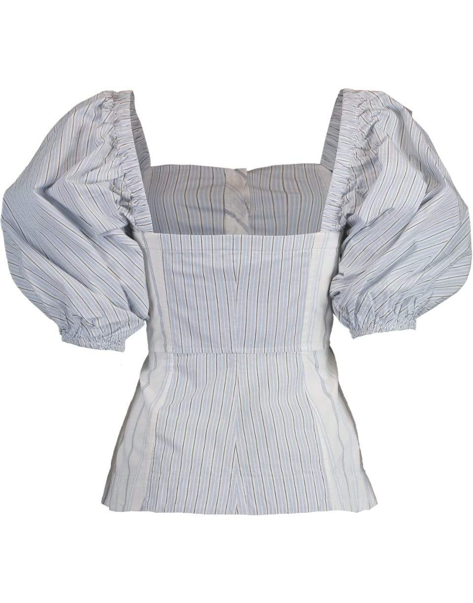 GANNI-Cotton Square Neck Top-